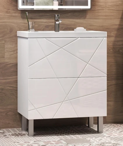 Тумба с раковиной Vigo Geometry 70 tn.GEO.FOS.70.2Y-com цвет Белый