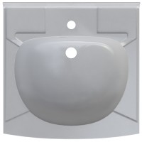 Раковина Altasan Kompakt 50x50 UPP50s на стиральную машину Белая искусственный камень (литьевой мрамор) на стиральную машину