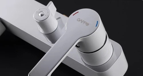 Душевая система Gappo G02-8 G2402-8 Белая Хром латунь на стену
