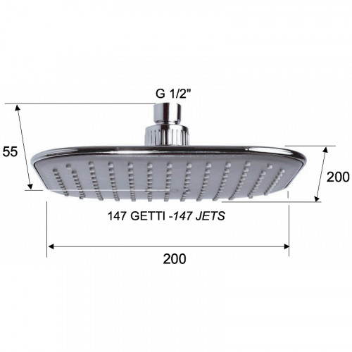 Верхний душ Remer 354QIX Хром