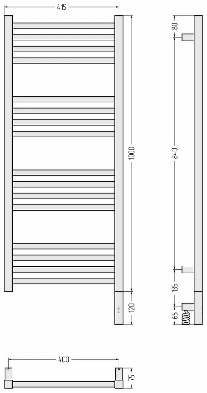 Электрический полотенцесушитель Сунержа Модус 3.1 100x40 020-5901-1040 цвет Шампань