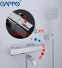 Смеситель для ванны Gappo G3291 с термостатом Хром латунь на стену