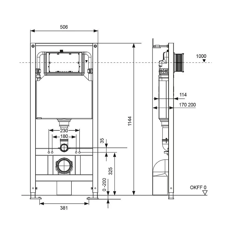 Унитаз с инсталляцией Tece Spring base K401111WCK цвет Белый с сиденьем Микролифт и клавишей смыва цвет Хром глянцевый