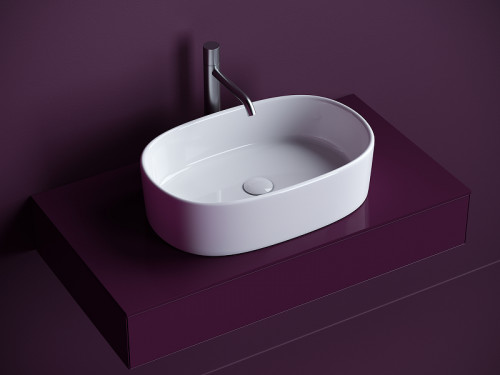 Раковина-чаша Ceramicanova Element 56 CN6075 Белая фарфор накладная