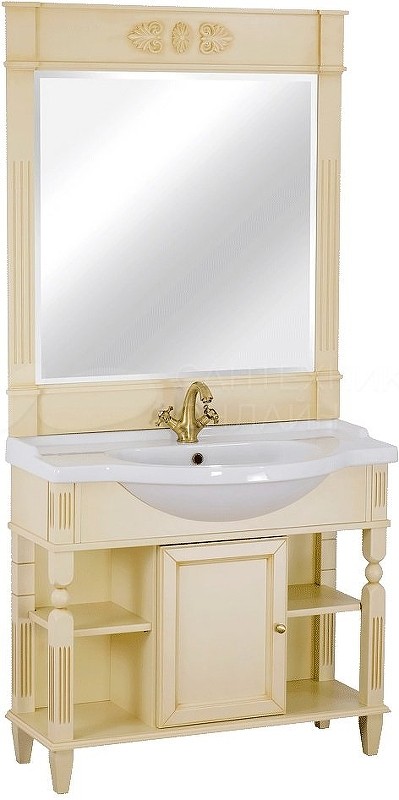 Раковина Migliore Kantri 95 26655 Белая полувстраиваемая