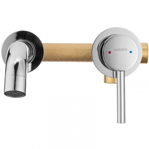 Смеситель для раковины Swedbe Platta 5502 Хром латунь встраиваемый