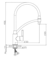 Смеситель для кухни Haiba HB73643-3 Хром Серый латунь