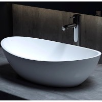 Раковина-чаша Salini Noemi 56 103 1101203SM Белая матовая искусственный камень (литьевой мрамор) накладная
