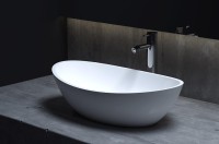 Раковина-чаша Salini Noemi 56 103 1101203SM Белая матовая искусственный камень (литьевой мрамор) накладная