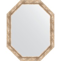Зеркало Evoform Octagon 73x93 BY 7120 в багетной раме - Прованс с плетением 70 мм стекло