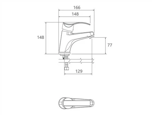 Смеситель для раковины Shouder Opal 030204 Хром