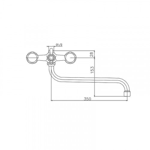 Смеситель для ванны Cron CN2308 Хром