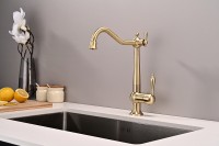 Смеситель для кухни Paulmark Retro Re213226-BR Бронза латунь