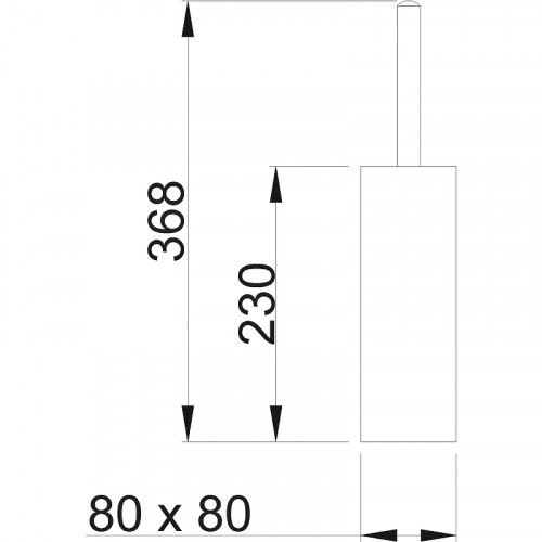 Ершик для унитаза Nofer 09074.B Хром