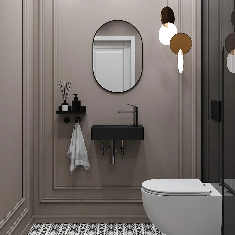 Раковина Wellsee WC Area 41 R 321805000 цвет Черный матовый