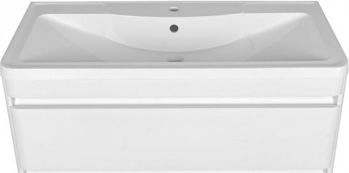 Тумба под раковину Style Line Атлантика Люкс Plus 100 СС-00000692 Белая МДФ / ЛДСП