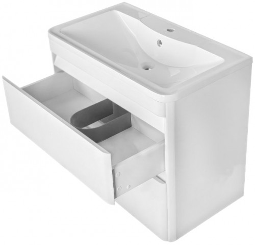 Тумба под раковину Style Line Атлантика Люкс Plus 100 СС-00000692 Белая МДФ / ЛДСП