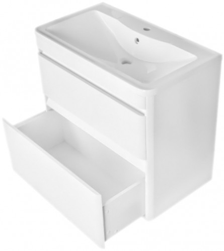 Тумба под раковину Style Line Атлантика Люкс Plus 100 СС-00000692 Белая МДФ / ЛДСП