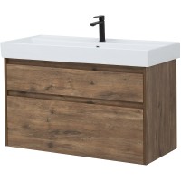 Тумба под раковину Aquanet Nova Lite Slim Synergy 100 249957 подвесная Дуб рустикальный МДФ / ЛДСП