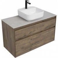 Тумба под раковину Aquanet Nova Lite Slim Synergy 100 249957 подвесная Дуб рустикальный МДФ / ЛДСП