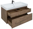 Тумба под раковину Aquanet Nova Lite Slim Synergy 100 249957 подвесная Дуб рустикальный МДФ / ЛДСП
