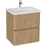 Тумба с раковиной Vitra Mia Plus Round 60 69817 подвесная Золотой дуб