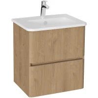 Тумба с раковиной Vitra Mia Plus Round 60 69817 подвесная Золотой дуб