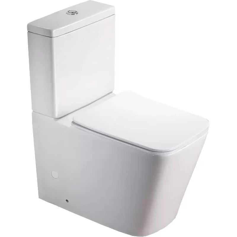 Унитаз компакт SantiLine SL-5017 Белый с бачком и сиденьем Микролифт фаянс напольный