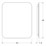 Зеркало Defesto Opti 50x60 DF 2803R с подсветкой 19W-4500К/ИК - выключатель/Нейтральный белый свет