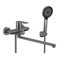 Смеситель для ванны Fmark FS8824Q универсальный цвет Графит