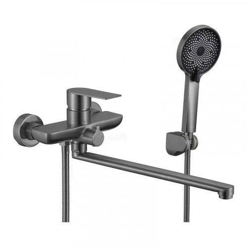 Смеситель для ванны Fmark FS8824Q универсальный цвет Графит