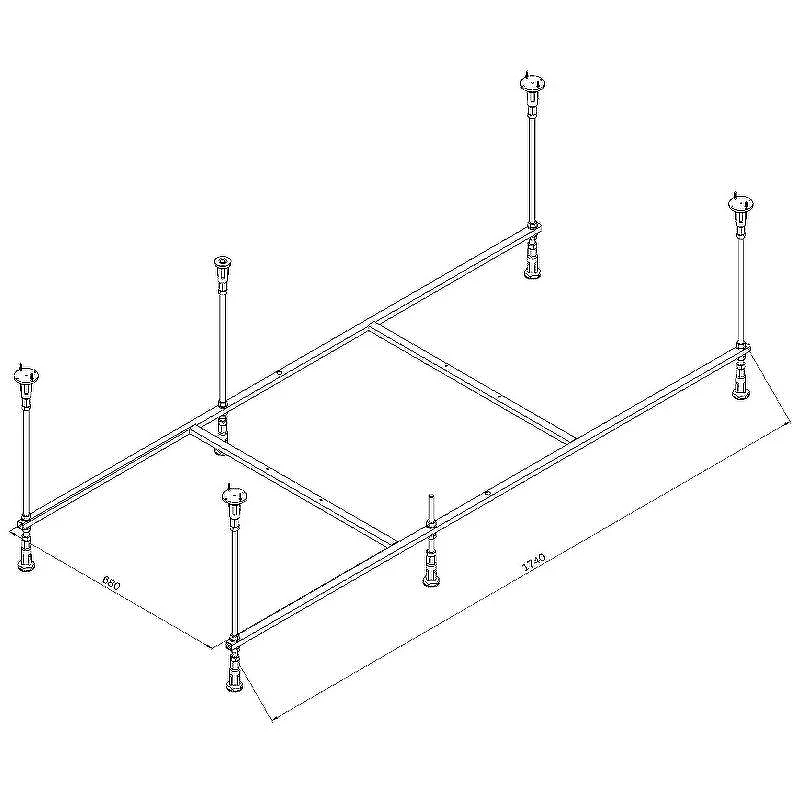 Каркас для ванны AM.PM Func 180x80 W84A-180-080W-R Серый