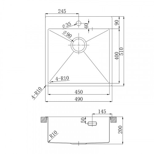 Кухонная мойка Lemark Janga 490 9938106 цвет Светлое золото
