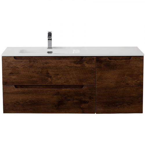Тумба под раковину BelBagno Etna 120 L ETNA-1200-2C-1A-SO-RW-L подвесная Rovere Moro МДФ / ЛДСП