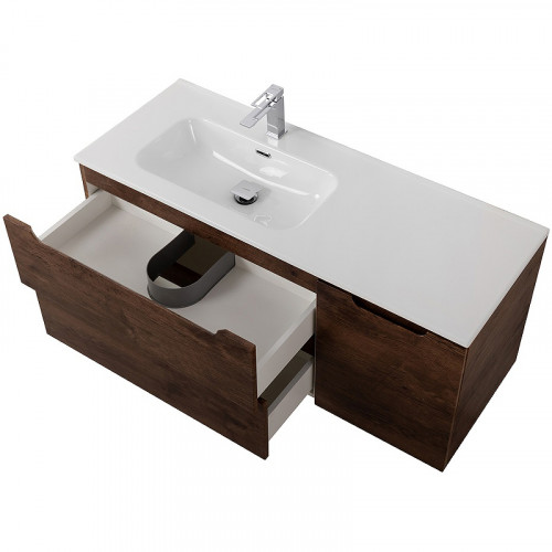 Тумба под раковину BelBagno Etna 120 L ETNA-1200-2C-1A-SO-RW-L подвесная Rovere Moro МДФ / ЛДСП