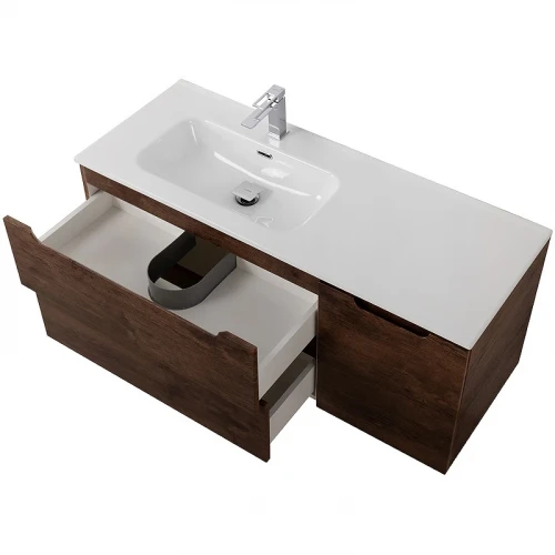 Тумба под раковину BelBagno Etna 120 L ETNA-1200-2C-1A-SO-RW-L подвесная Rovere Moro МДФ / ЛДСП