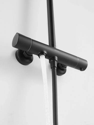 Душевая система Arrow AG3318MB с термостатом цвет Черный матовый