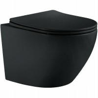 Унитаз Aquatek Европа AQ1901-MB подвесной Черный матовый с сиденьем Микролифт фарфор подвесной