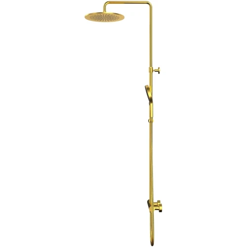 Душевая система Whitecross Y brushed gold Y1254TOPGLB с термостатом Брашированное золото латунь на стену