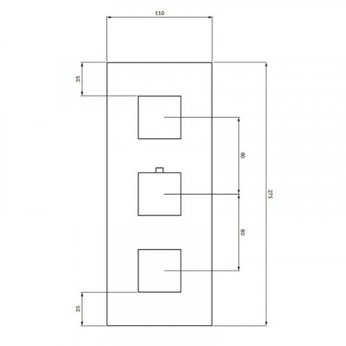 Смеситель для душа Omnires Fresh FR7138ROCR с термостатом Хром латунь встраиваемый