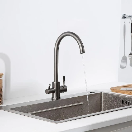 Смеситель для кухни Frap F43899-49 цвет Оружейная сталь