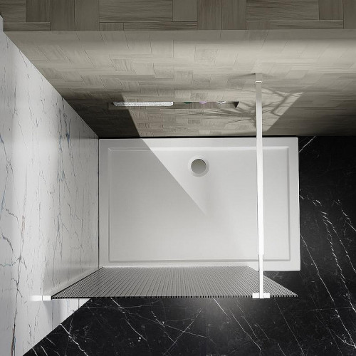 Душевая перегородка Azario Walk-in 120 AZ-251-120-MB-CRF профиль Черный матовый стекло рифленое