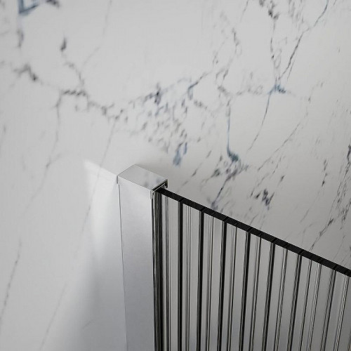 Душевая перегородка Azario Walk-in 120 AZ-251-120-MB-CRF профиль Черный матовый стекло рифленое