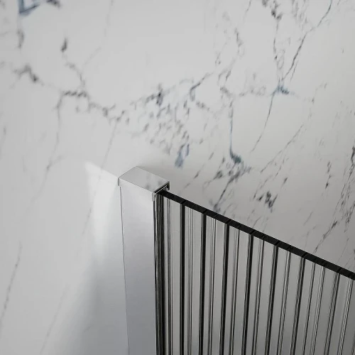 Душевая перегородка Azario Walk-in 120 AZ-251-120-MB-CRF профиль Черный матовый стекло рифленое
