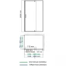 Душевая стенка WasserKRAFT Aisch 80 55P06-RP80 профиль Золото матовое стекло прозрачное