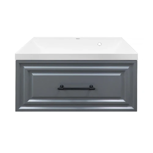 Тумба с раковиной Azario Laura 70 CS00104008 подвесная цвет Серый матовый