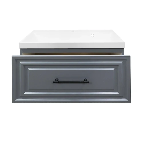 Тумба с раковиной Azario Laura 70 CS00104008 подвесная цвет Серый матовый