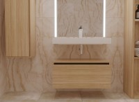 Тумба Boheme Armadi Art Vallessi UNO-S 100 897-100-L подвесная Light oak МДФ / ЛДСП