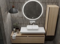 Тумба Boheme Armadi Art Vallessi UNO-S 100 897-100-L подвесная Light oak МДФ / ЛДСП