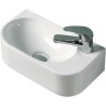 Раковина CeramaLux 40 78204L Белая фаянс подвесная, накладная